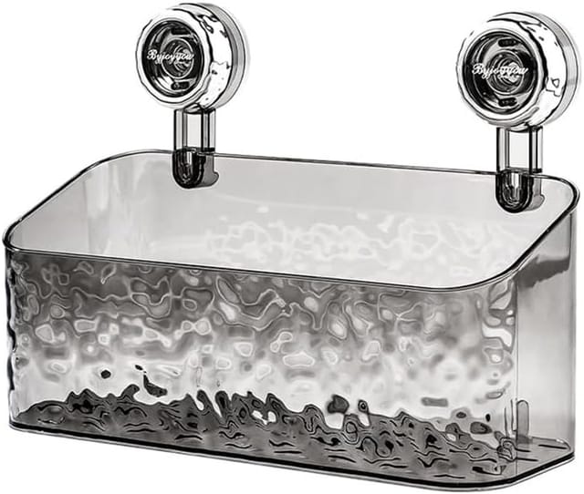 Panier De Douche À Ventouses Sans Perçage, Étagère De Douche Suspendue, Étagère De Salle De Bain, Étagère Murale Avec Trous De Drainage, Organisateur De Salle De Bain