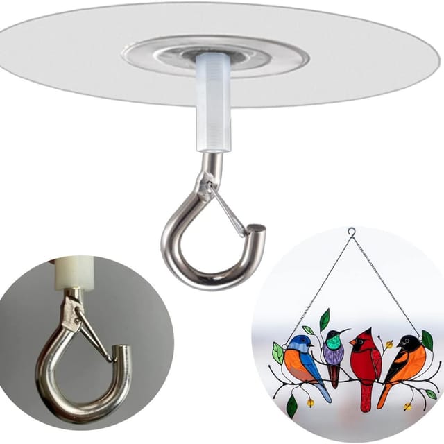 Lot De Cinq Crochets De Plafond Adhésifs Sans Perçage Pour Serviettes Crochets Transparents Étanches Pour Salle De Bain