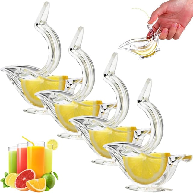 Presse-citrons Manuel, Lot De 4, Presse-citrons Manuel En Acrylique Transparent Portable En Forme D'Oiseau