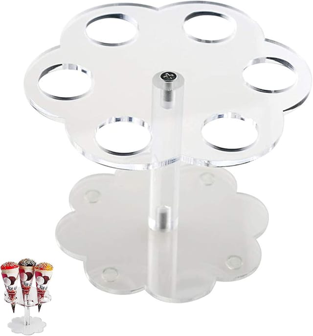 Support De Présentation Pour Cornets De Glace Et Cupcakes En Acrylique, Grille Pour Goûters D’anniversaire Et Fêtes