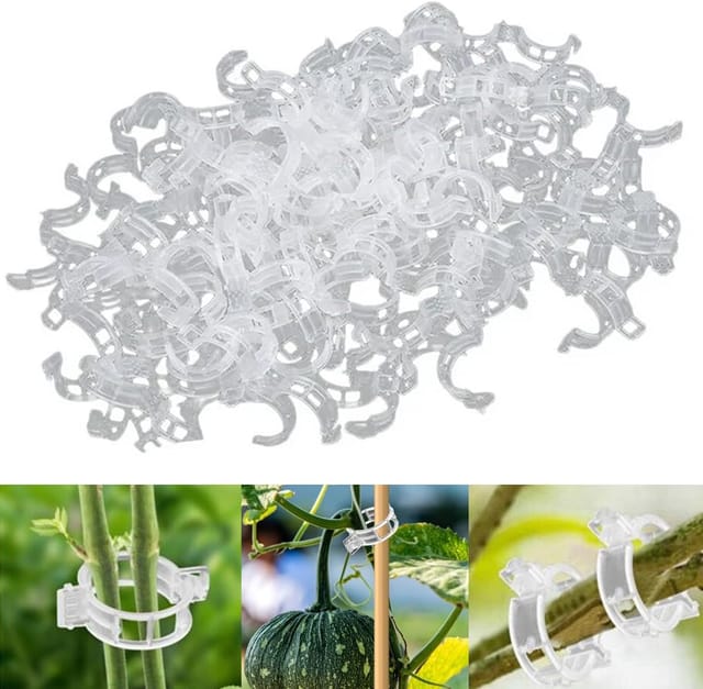 150 Clips De Fixation En Plastique Pour Plantes, Supports Pour Plantes Grimpantes, Tuteurs Pour Treillis, Clips De Support Pour Tomates, Vignes Et Légumes.