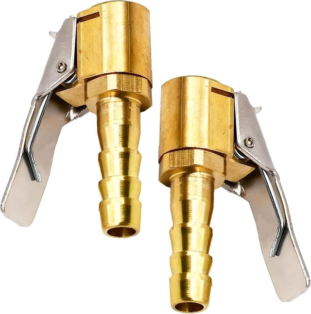 Lot De Deux Adaptateurs Pour Valve De Pneu De Voiture Embout Fileté Pour Pompe À Air En Laiton Pour Compresseur