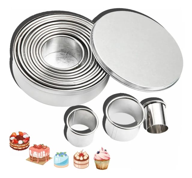 Ensemble De 12 Emporte-pièces, Emporte-pièces Ronds De 2,5 À 11,2 Cm Avec Boîte, Emporte-pièces Circulaires En Acier Inoxydable Pour La Pâtisserie Et La Confection De Beignets.