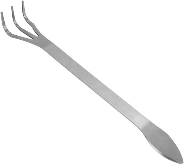 Râteau Trois Dents En Acier Inoxydable Pour Bonsaï Et Jardin Outil Pour Aérer Le Sol Et Désherber Les Plantes