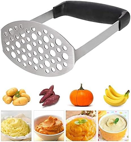 Presse-purée En Acier Inoxydable Compatible Lave-vaisselle, Écraseur De Pommes De Terre Pour Purée Onctueuse Et Veloutée