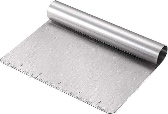 Raclette À Pâte En Acier Inoxydable Graduée, Grattoir Pour Pain, Pizza Et Biscuits, Outil De Boulangerie Précis Et Durable