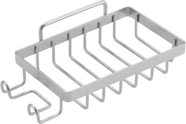 Porte-savon Mural En Acier Inoxydable Adhésif Sans Perçage, Support Argenté Pour Salle De Bain Et Douche, Fixation Robuste