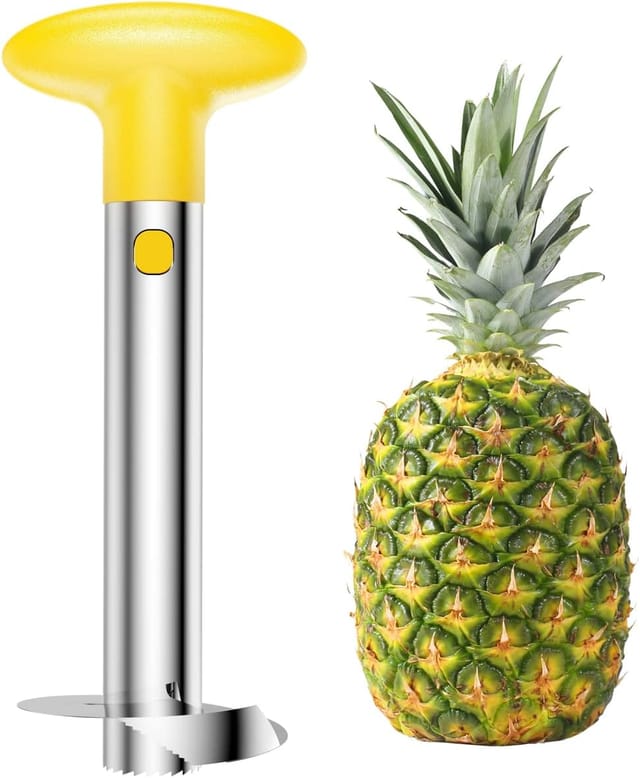 Coupe Ananas En Acier Inoxydable Pour Maison Et Cuisine Outil Pour Trancher Et Retirer Le Cœur Du Fruit En Anneaux Accessoire Pratique Et Efficace
