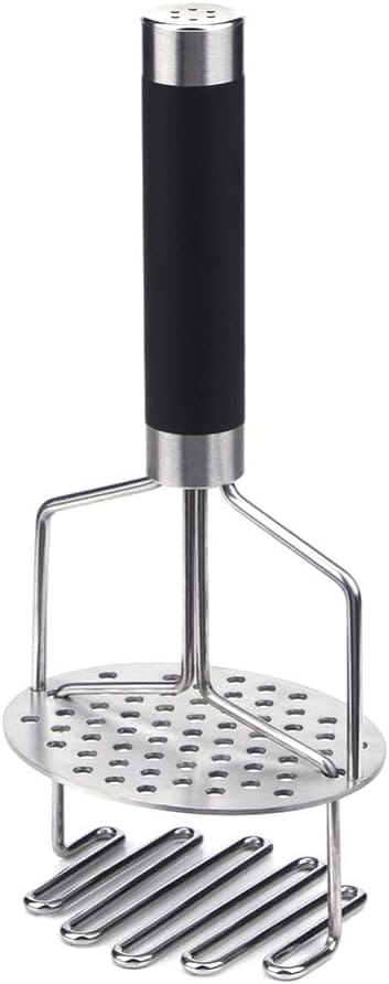 Presse-purée Double En Acier Inoxydable Avec Ressort Intégré Et Manche Antidérapant, Pour Fruits, Légumes Et Aliments Pour Bébé