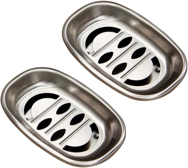 Lot De 2 Porte-savons En Acier Inoxydable Double Couche, Égouttoir Pour Douche, Salle De Bain Et Cuisine