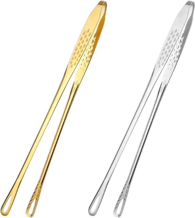 Pince De Cuisine Pour Viande En Acier Inoxydable Avec Manche Nervuré Pour Barbecue Et Service De Table