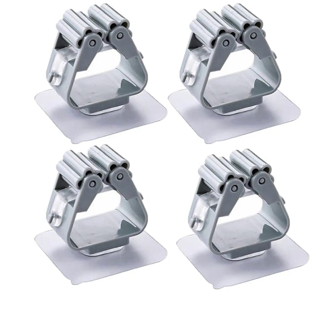Lot De Quatre Supports Adhésifs Pour Balai Sans Perçage Pour Salle De Bain Cuisine Et Jardin Rangement D Outils Ménagers