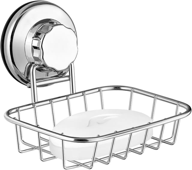 Porte-savon À Ventouse Robuste En Acier Inoxydable, Fixation Solide Pour Douche, Salle De Bain Et Cuisine