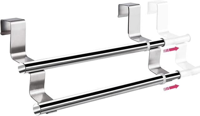 Porte Serviettes Coulissant En Acier Inoxydable Barre De Radiateur Pour Serviettes Accessoire De Salle De Bain Pour Séchage Et Rangement