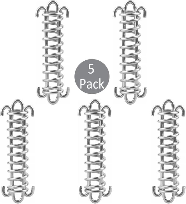 Lot De 5 Fixations Pour Voile D’ombrage, Crochets À Ressort En Inox Pour Tente, Bâche Et Campings