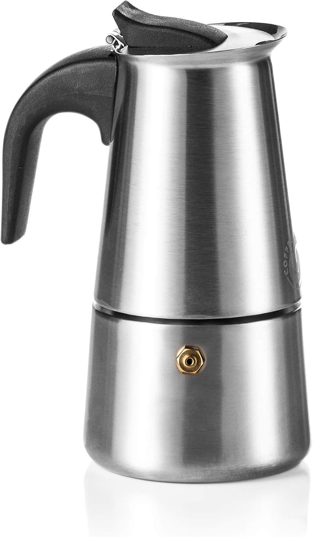 Cafetière Italienne À Espresso En Acier Inoxydable, Percolateur Pour Café Moulu, Accessoire De Cuisine Élégant