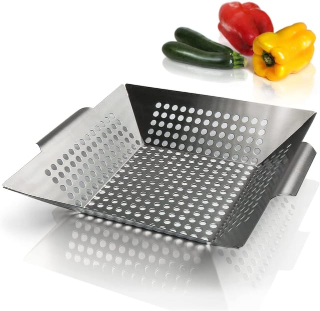 Panier De Cuisson En Acier Pour Barbecue Non Adhérent Pour Légumes Poisson Et Viande Pour Tous Types De Grillades