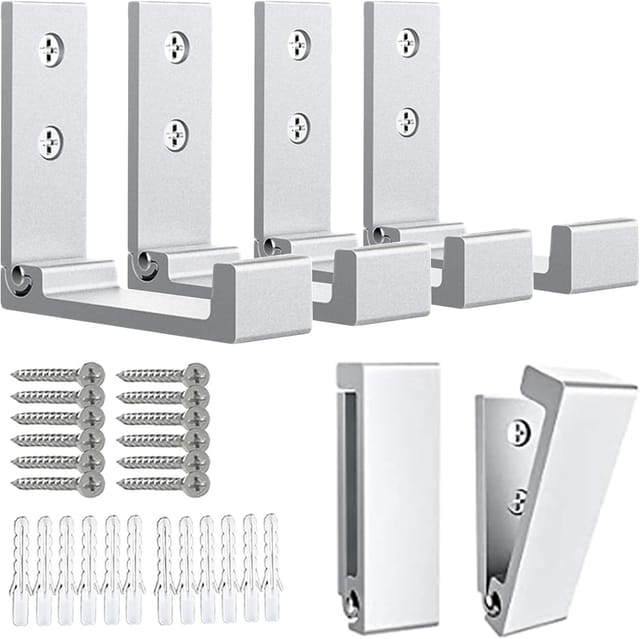 Lot De Six Crochets Muraux Pliants En Alliage D Aluminium Charge Trente Trois Livres Pour Manteaux Et Serviettes Accessoire Gain De Place
