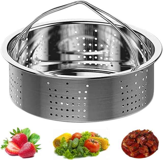 Panier Vapeur En Acier Inoxydable Universel, Compatible Avec Rice Cooker, Autocuiseur Et Diverses Méthodes De Cuisson À La Vapeur
