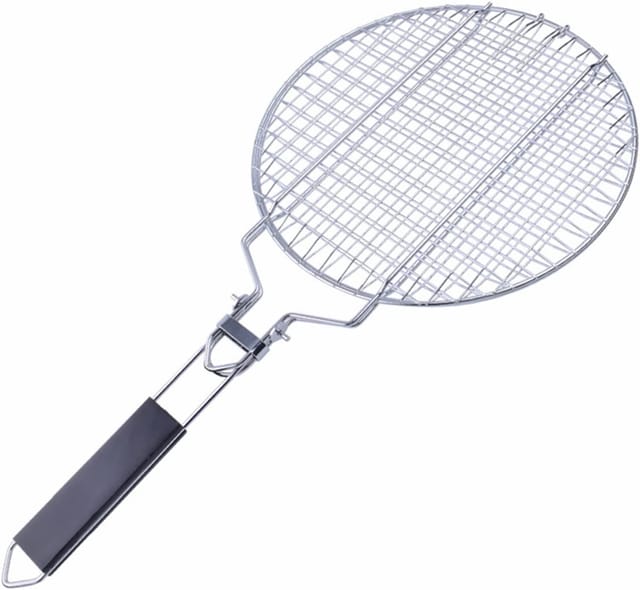Panier De Cuisson Bbq En Alliage Avec Manche Bois Pour Saucisses Légumes Viande Et Poisson Accessoire De Grillade Pratique