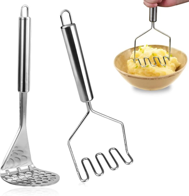 Lot De 2 Presse-purées Manuels En Acier Inoxydable, Passe-vitaille Pour Purée De Pommes De Terre Et Légumes, Lave-vaisselle