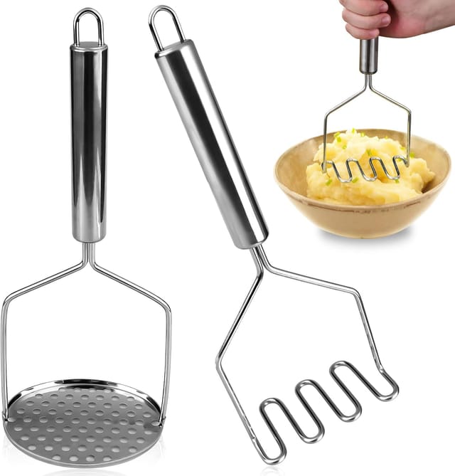 Lot De 2 Presse-purées Manuels En Acier Inoxydable, Passe-vitaille Pour Purée De Pommes De Terre Et Avocat, Lave-vaisselle