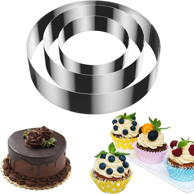Moules À Gâteaux En Acier Inoxydable, Emporte-pièces Ronds Pour Biscuits, Fondant, Gelée, Mousse