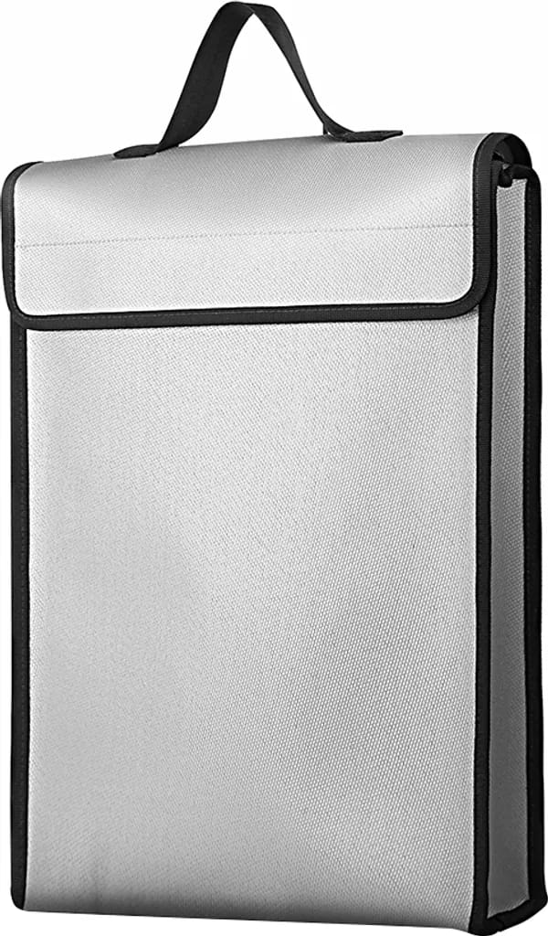 Sac Ignifuge Étanche Silicone Liquide Résistant Mille Deux Cents Degrés Pour Documents Importants Protection Incendie