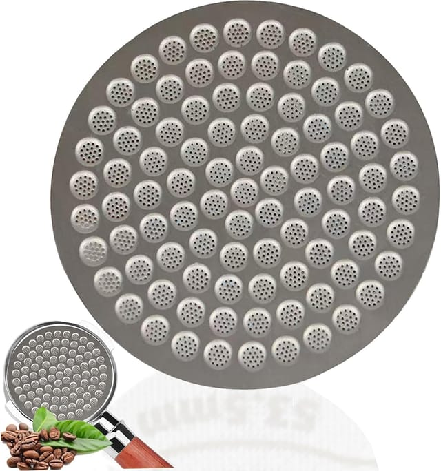Filtre À Espresso De 53,3 Mm En Acier Inoxydable 316 De Qualité Alimentaire, D'Une Épaisseur De 0,8 Mm Et Réutilisable.