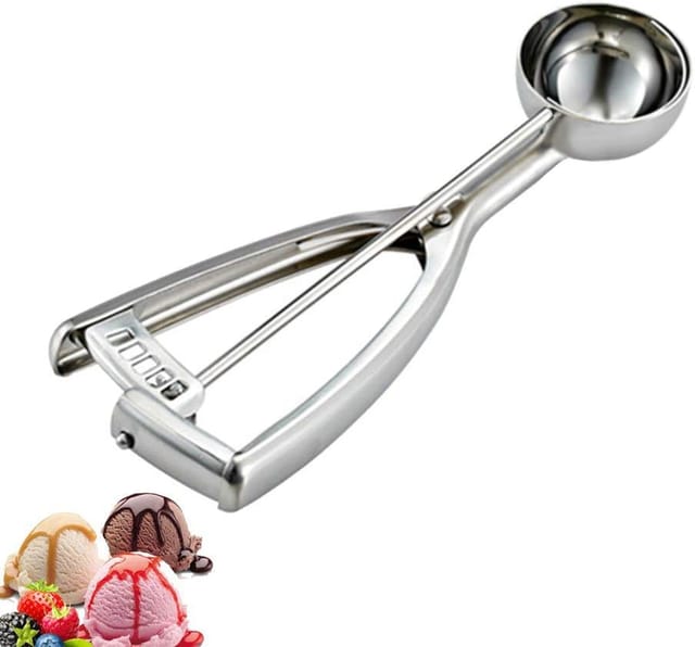 Cuillère À Glace En Acier Inoxydable, Cuillère Doseuse À Glace, Cuillère À Fruits, Cuillère À Glace