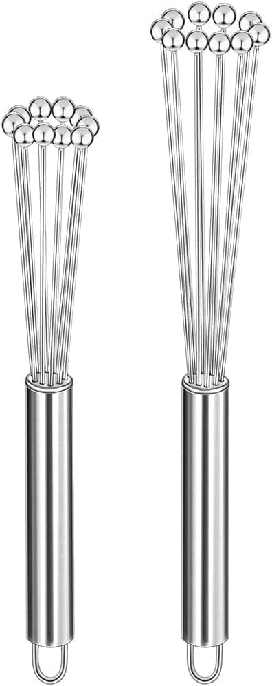 Lot De 2 Fouets En Acier Inoxydable 12 Pouces, Mélangeur Pour Cuisine, Batterie Pour Œufs Et Crème