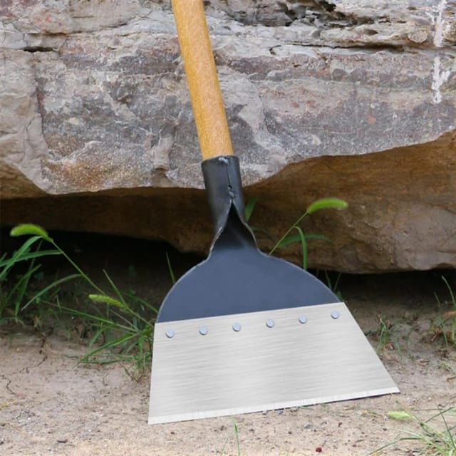 Pelle De Jardin Multifonction En Acier Vingt Cinq Sur Vingt Et Un Centimètres Pour Désherbage Plantation Et Nettoyage
