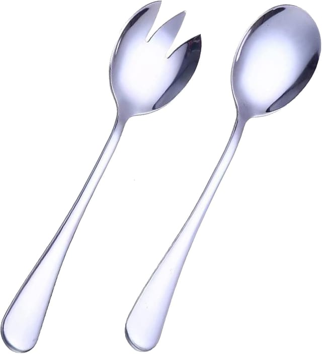 Set De Couverts De Table Argentés Pour Salade En Acier Inoxydable Mat Pour Restaurant Et Camping Service Pour Buffet Et Mariage Élégant