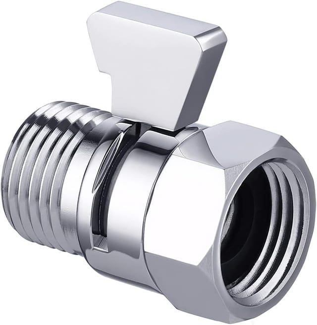 Robinet D'Arrêt Coudé Pour Pommeau De Douche, G1/2, Laiton Chromé Poli - Idéal Pour Un Usage Quotidien, Sa Conception Ergonomique Assure...