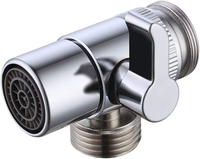 Robinet De Dérivation Coudé, Pièce De Rechange Pour Lavabo, Salle De Bain Ou Cuisine, Adaptateur En Laiton M22 X M24 Chromé Poli