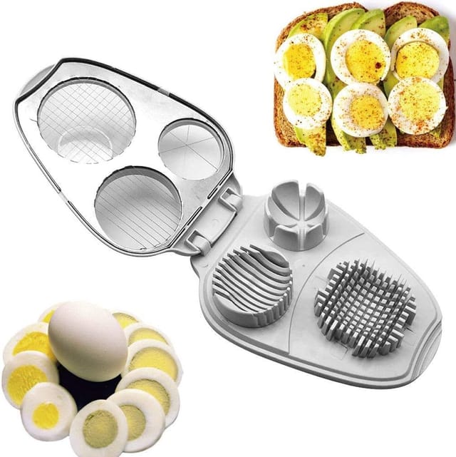 Coupe Oeuf Trois En Un En Acier Inoxydable Pour Champignons Outil De Cuisine Précis Pour Trancher Les Oeufs