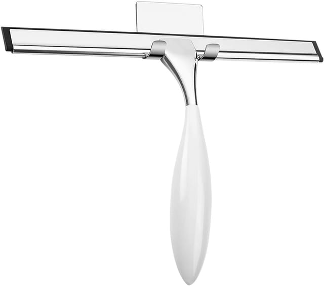 Raclette Pour Douche Et Vitre En Acier Inoxydable Manche Antidérapant Lame Longue Pour Miroir Et Carrelage