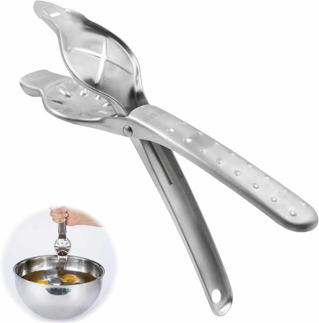 Pince Deux En Un En Acier Inoxydable Pour Soulever Les Plats Chauds Du Micro Ondes Accessoire Anti Brûlure Pour Verre Et Porcelaine