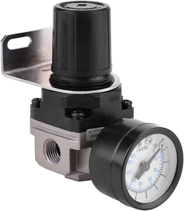 Détendeur Avec Manomètre Réglable De 0,05 À 0,85 Mpa, Valve De Contrôle Pour Compresseur D’air