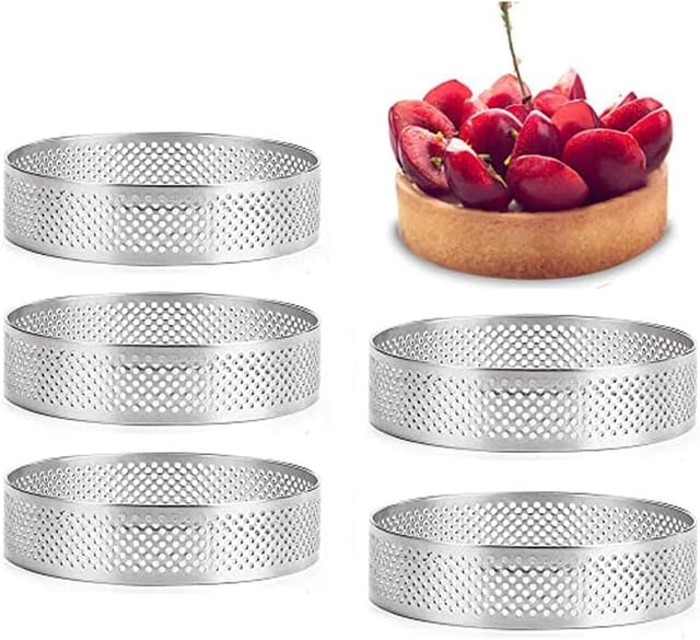 Anneau À Tarte Perforé Avec Fond Rond Pour Gâteaux Moule À Pâtisserie Résistant À La Chaleur Pour Cuisson