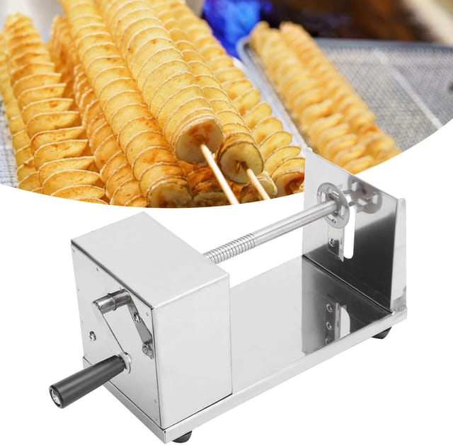 Coupe Pommes De Terre Spiral Manuel En Acier Inoxydable Pour Légumes Et Frites Outil De Cuisine Créatif