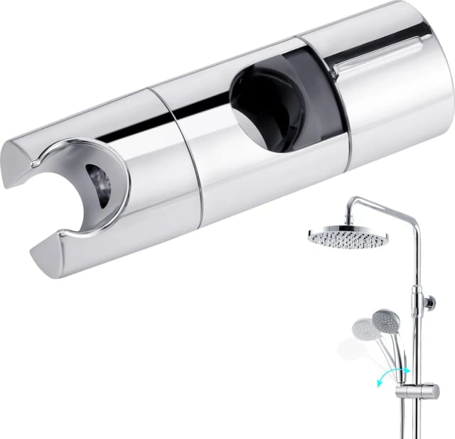 Support De Pommeau De Douche Rond Rotatif Trois Cent Soixante Degrés Pour Barre Coulissante Dix Huit À Vingt Cinq Millimètres