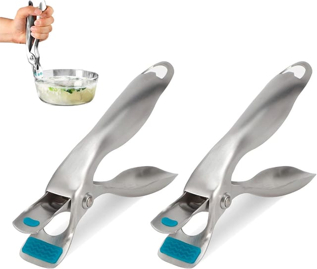 Lot De Deux Pinces Anti Brûlure En Acier Inoxydable Pour Soulever Les Assiettes Chaudes Accessoire De Cuisine Pour Plats Au Four