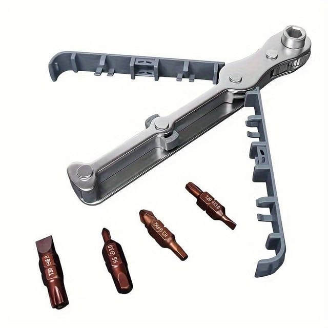 Tournevis À Cliquet Bidirectionnel, Clé Multifonction Portable, Tournevis Cruciforme