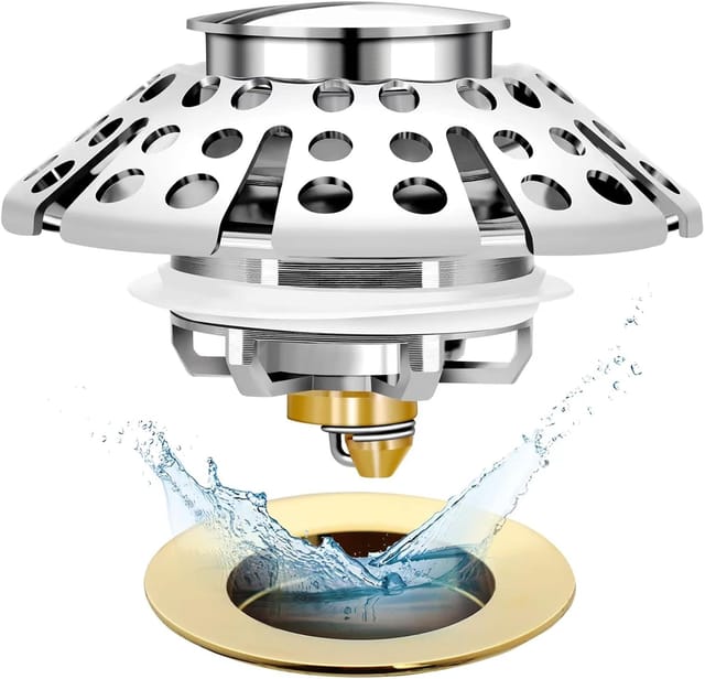 Bouchon D Evacuation Pour Baignoire Avec Filtre A Cheveux Pop Up Pour Douche Et Bain Anti Obstruction Etancheite Parfaite