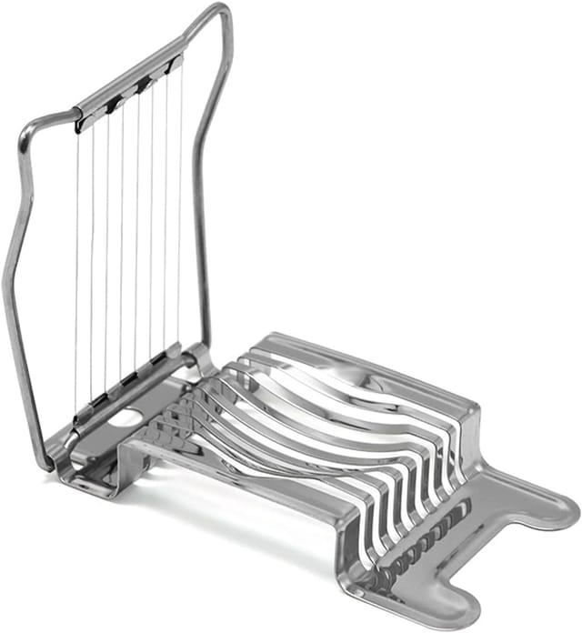 Coupe-œufs Multifonctionnel En Aluminium Et En Fil D'Acier Inoxydable. Convient Également Pour Les Œufs Durs, La Charcuterie Et Autres Aliments.