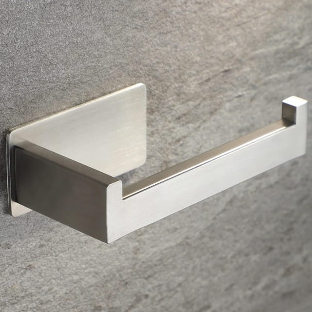Porte Papier Toilette En Acier Inoxydable Sans Perçage Pour Salle De Bain Support De Rouleau Mural Élégant Et Robuste