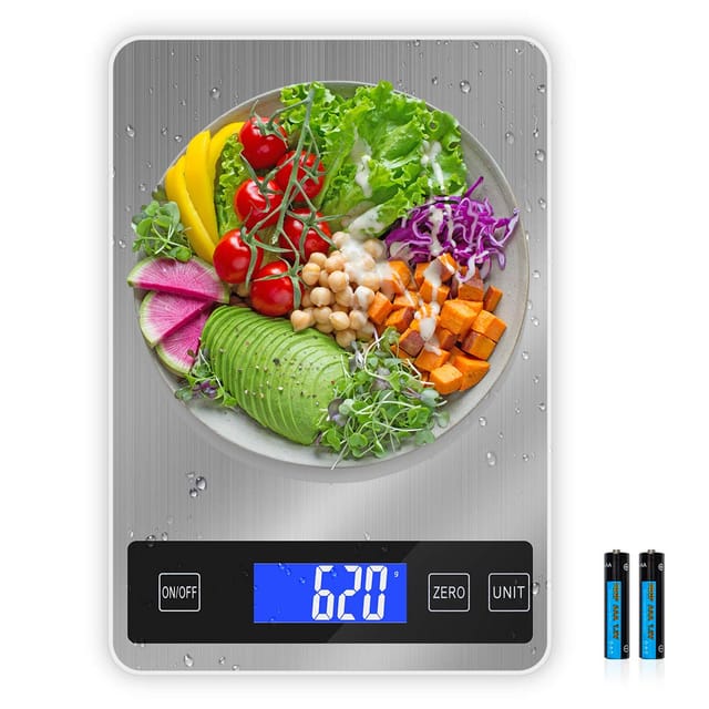 Balance De Cuisine Numérique Vingt Deux Livres Cinq Unités Avec Fonction Tare Grand Écran Lcd Pour Pesage Précis