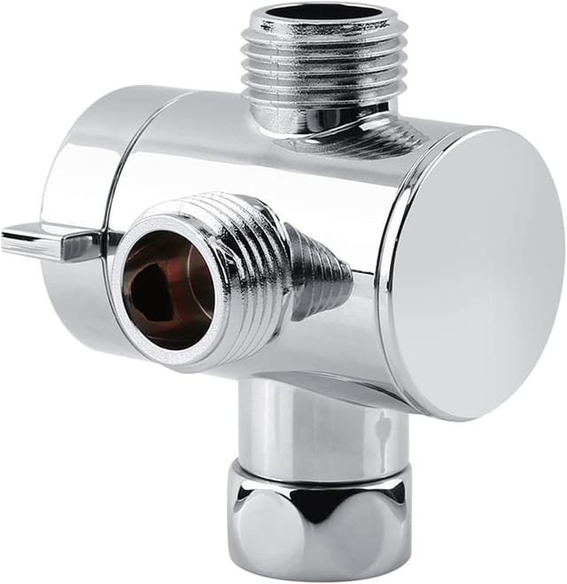 Dérivateur Trois Voies Pour Pommeau De Douche Chromé Pour Salle De Bain Et Cuisine Accessoire