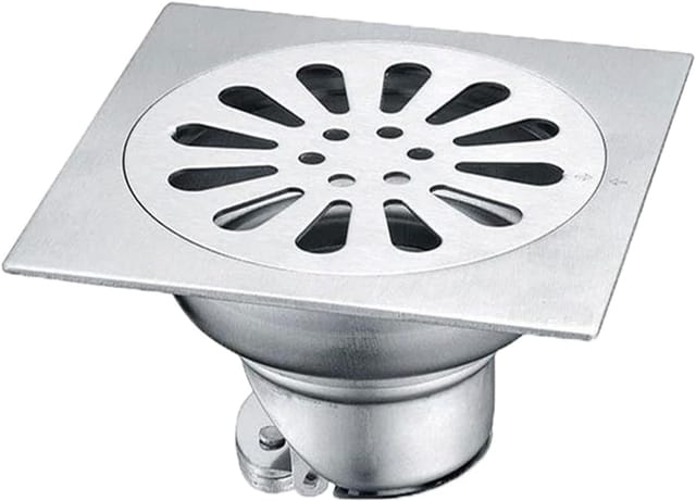 Bonde De Sol Carrée En Acier Inoxydable Avec Filtre Anti Odeur Pour Douche Et Salle De Bain